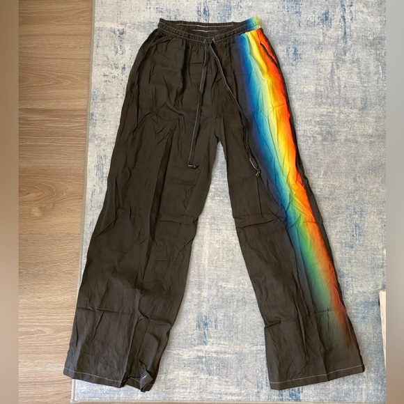 PRIDE Rainbow Cotton Wide Leg Pants - Picture 2 of 6